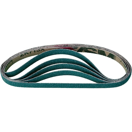 Coated Belt,Zirc,1/2x18,60 Grit, Coated, 1/2 W, 18 L, 60 Grit, Zirconia Alumina